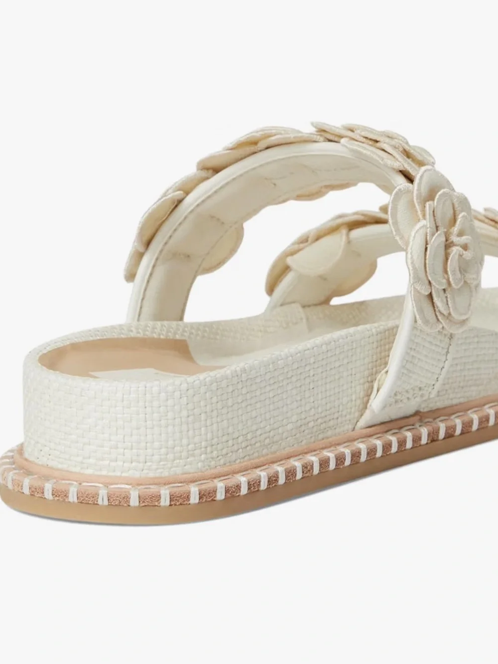 Dolce Vita Sherpa White Raffia Sandal